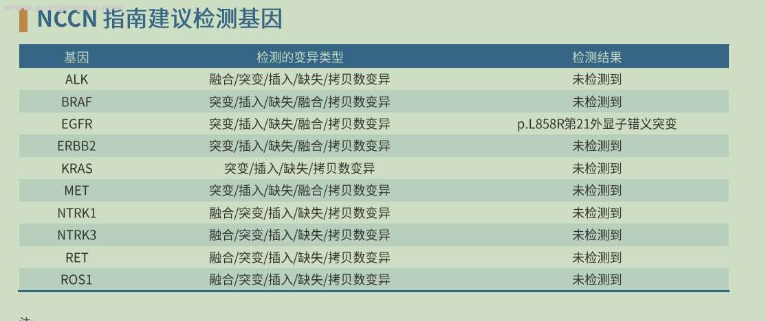 求助：肺腺癌1B期 手术后 基因检测结果刚出，求治疗方案